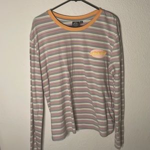 Santa Cruz Oval Flame Dot Orange & Multi Long Sleeve T-Shirt